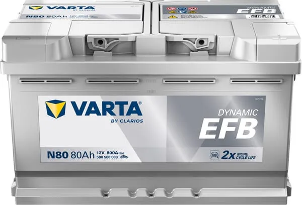 Baterie 12V 80Ah 800A N80 VARTA Dynamic EFB
