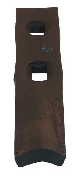 Radlice kultivátoru 195x40x15 mm, zahnutá, 2 otvory, vhodná pro Simba