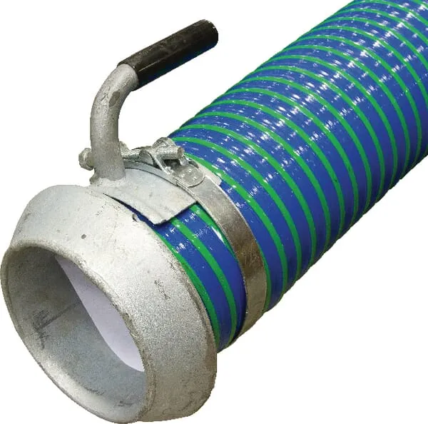 PVC Sací a tlakové hadice modrá/zelená 6" - Kompletní smontované KKV Perrot a sacím košem