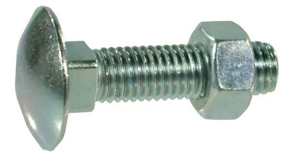 Vratový šroub s maticí DIN 603 M8x50, pozinkovaný 4.6, Kramp