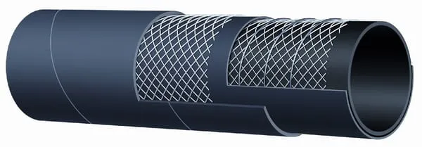 Sací a zpětné hadice, pryžové s ocelovou spirálou a textilním opletem - typ CR4