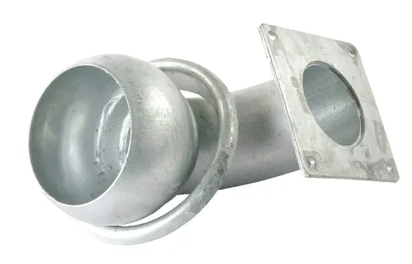 Male 90° complete with 4 bolt flange Italian type D (Ferrari / Baroni / Berselli)
