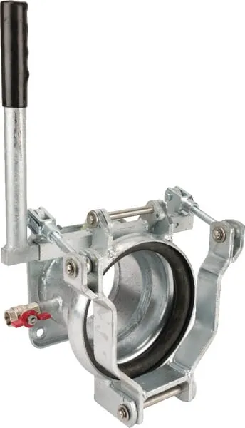 Spojka čtvercová ženská 6" s hrdlem + výstup + kontrolní vstup Perrot