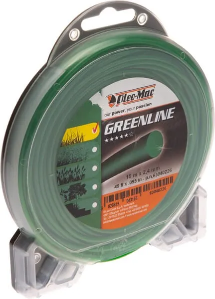 Žací struna Greenline, průměr 2,4 mm, délka 15 m, balení blistr