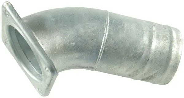 Oblouk 45° se čtyřhrannou přírubou a hadicovou přípojkou