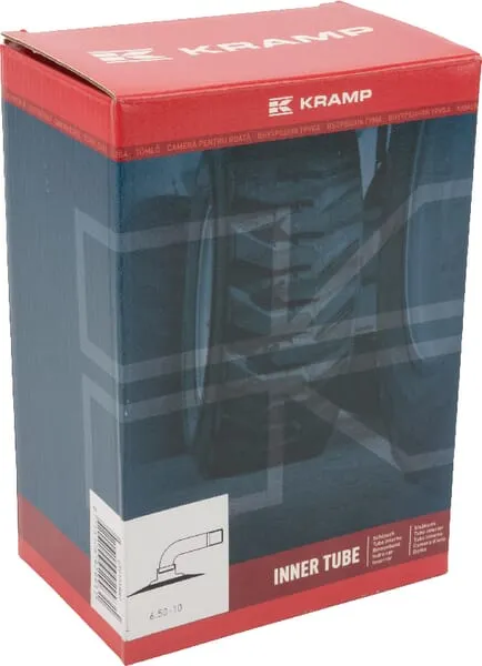 Duše pro ráfek Ø 10", 6.50-10, zahnutý ventil 90 ° TR87, Kramp