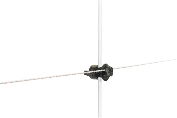 Šroubovací tyčový izolátor černý, pro sloupek 4/10 mm (250 x)