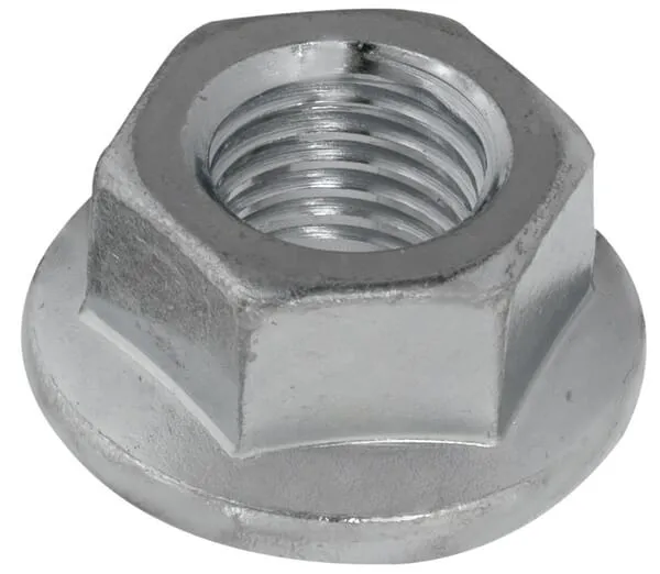 Šestihranné přírubové matice DIN 6923 s ozubením, metrické, nerezová ocel A2 – AISI 304