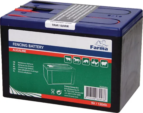 Alkalická baterie 9V 120Ah