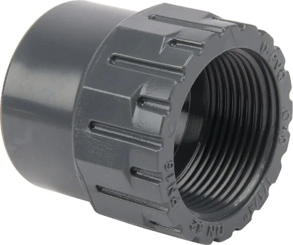 PVC-U spojka - Objímka (PVC) x Vnitřní závit (BSP)