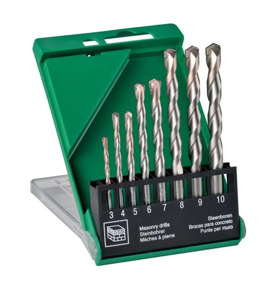 Sada vrtáků do kamene/betonu, multipack, 8 dílů