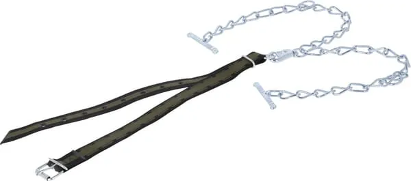 Obojek pro dobytek 130x4cm, s řetězem 6mm a pružným hákem