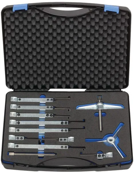 1.07/K Sada stahováků s 9 háky v plastovém kufru