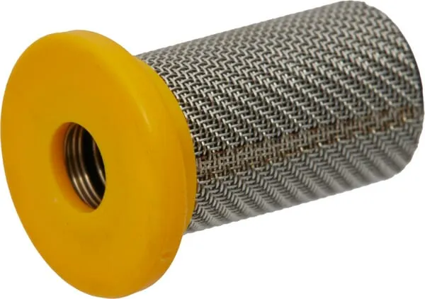 Filtr s kulovým zpětným ventilem, 80 mesh, žlutý