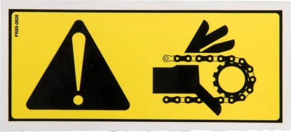 Výstražný štítek: Řetězový převod