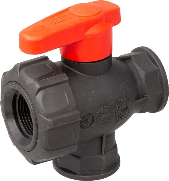 3cestný kulový ventil 3/4"