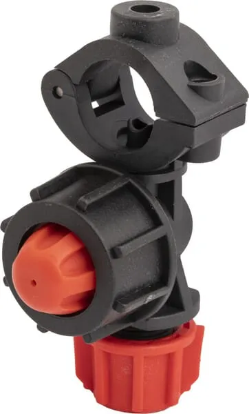 Držáky trysek GEOline pro montáž na trubku ramene postřikovače s připojením 1 uzávěru trysky (montáž na závit) a ventilem proti odkapávání.