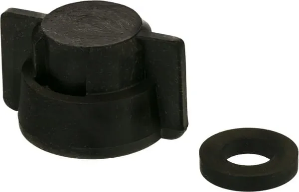 Uzávěr trysky, bajonetový, černý, s těsněním, Geoline