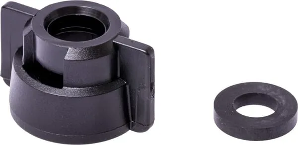 Uzávěr trysky, bajonetový, Ø 12,6, černý, s těsněním, Geoline