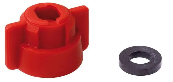 Uzávěr trysky, bajonetový, SW8/10, červený, s těsněním, Geoline