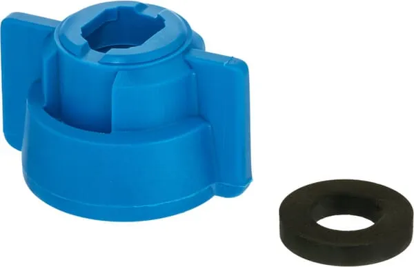 Uzávěr trysky, bajonetový, SW8/10, modrý, s těsněním, Geoline