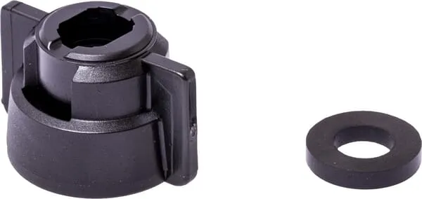 Uzávěr trysky, bajonetový, SW8/10, černý, s těsněním, Geoline