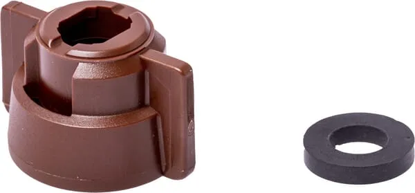 Uzávěr trysky, bajonetový, SW8/10, hnědý, s těsněním, Geoline