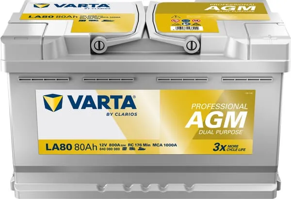 Baterie 12V 80Ah 800A LA80 VARTA Professional Dual Purpose AGM