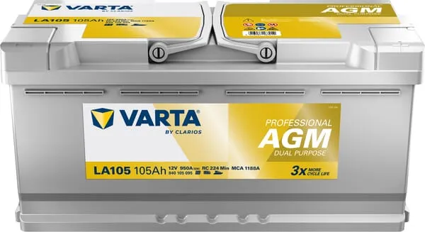 Baterie 12V 105Ah 950A LA105 VARTA Professional Dual Purpose AGM