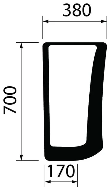 Přední sklo dolní CNH