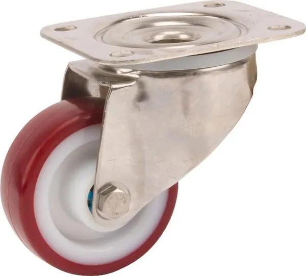 Nerezové otočné kolečko s plastovým běhounem