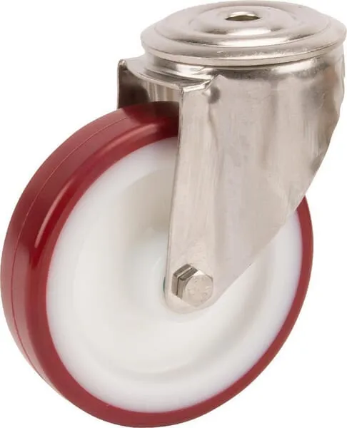 Nerezové otočné kolečko s plastovým běhounem