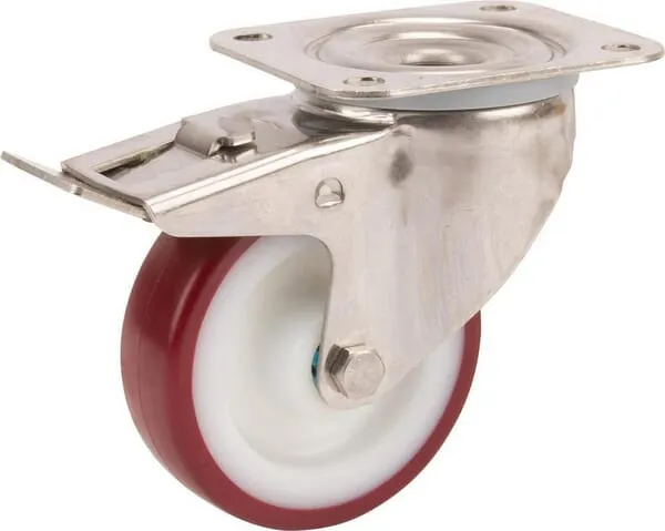 Nerezové otočné kolečko s plastovým běhounem