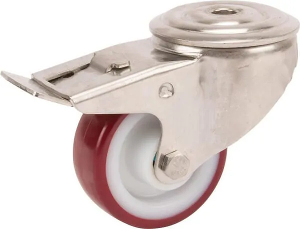 Nerezové otočné kolečko s plastovým běhounem