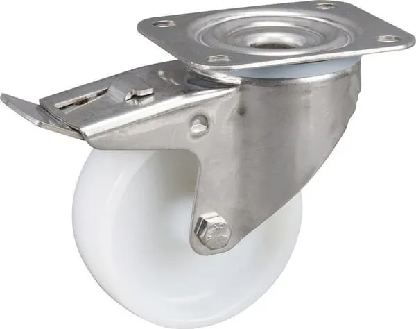 Nerezové otočné kolečko s plastovým běhounem