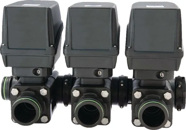 Jednotka sekčních ventilů (s kulovým ventilem) s vidlicovou přípojkou, řada 853