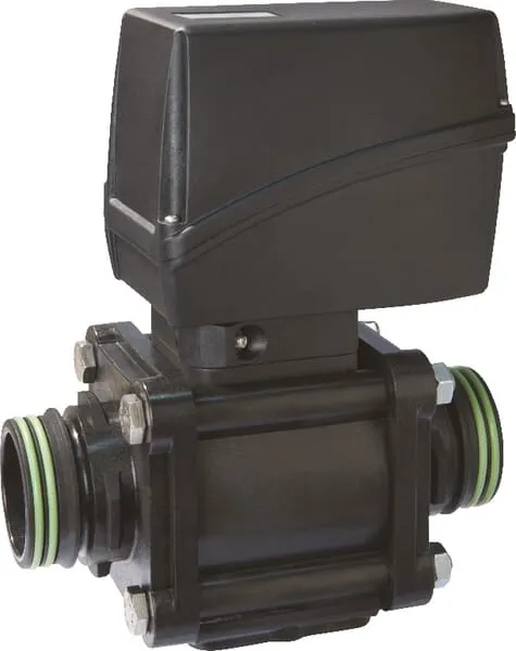 2-way electric bolted ball valves with fork couplings