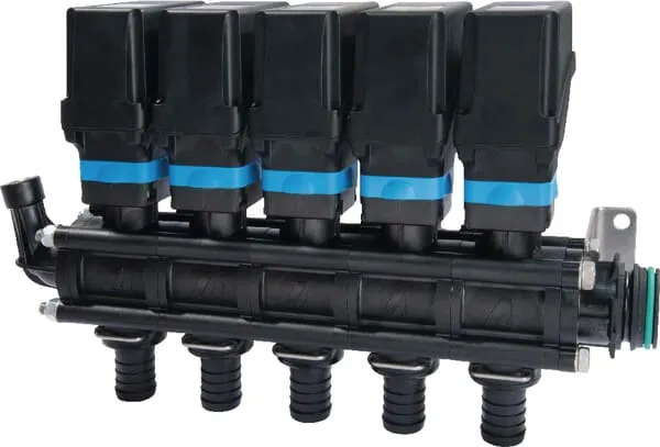 Jednotka sekčních ventilů s vidlicovou přípojkou, řada 873