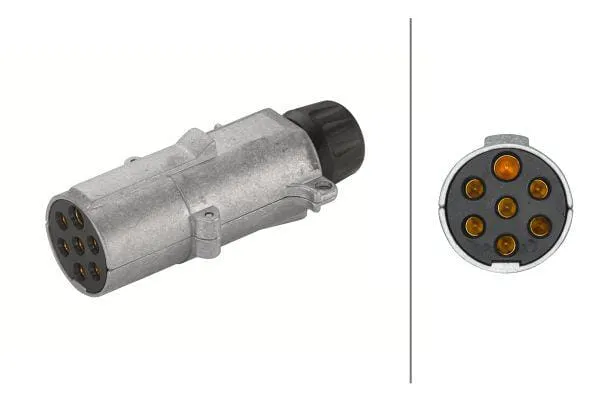 Zástrčka 7 kolíková DIN/ISO 1185 nožový konektor kovový