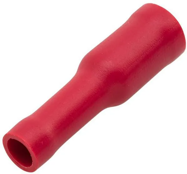 Pouzdro kulaté zástrčky 0,5-1 mm², červené