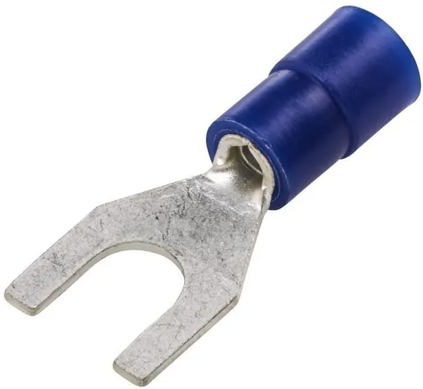Vidlicová koncovka modrá, 1,5–2,5 mm², Ø 5,3 mm, řada A, blistr, Hella