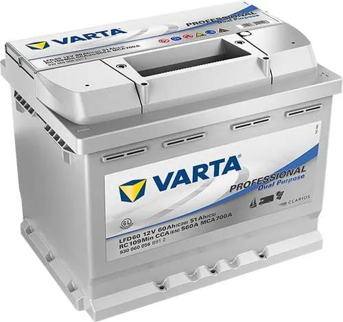 Baterie k duálnímu použití 12 V 60 (C20)/51,0 Ah (C5) 560 A, Professional Dual Purpose VARTA
