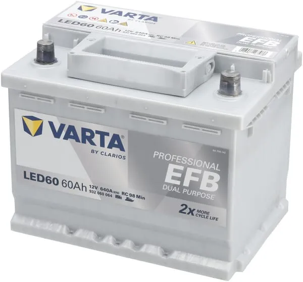 Baterie 12V 60Ah 640A LED60 VARTA Professional Dual Purpose EFB