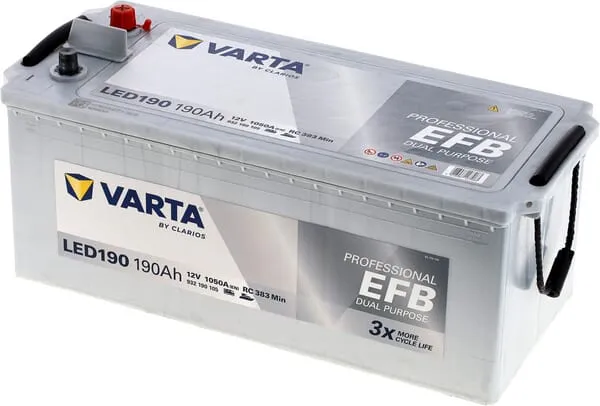 Baterie 12V 190Ah 1050A LED190 VARTA Professional Dual Purpose EFB