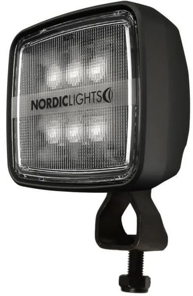LED pracovní světlo čtvercové, 20 W, 1900 lm, 12/24 V, bílé, 59 x 104 x 94 mm, 2pólový konektor Deutsch, širokoúhlé, 6 LED, KL 2001, Nordic Lights