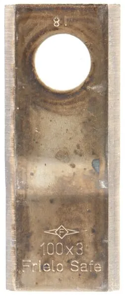 Nůž rotační sekačky rotace vlevo / vpravo 98 x 40 x 3 mm; otvor Ø 19 mm; vhodný pro AMA / Galfre / Marangon; 25 ks/bal.