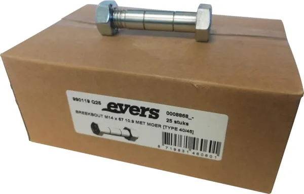 Střižný šroub s maticí (25x) M14x67 10,9 TYP 40/45