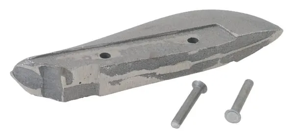 Ostří řádkovací radlice s nýtem