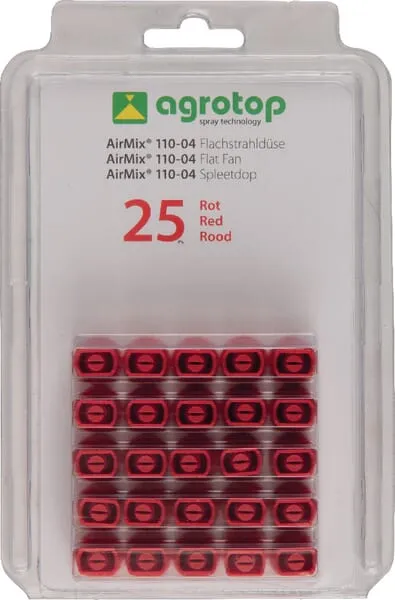 Vzduchová vstřikovací tryska AM 110° 04, červená, plast, Agrotop