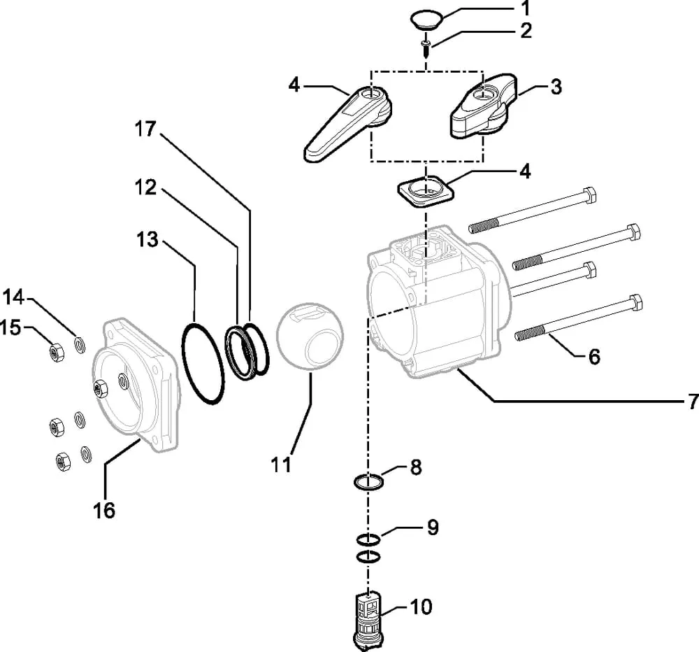 Arag, kulové kohouty 453005 X . . ( 2-cestné)